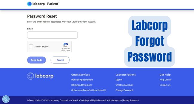 Mylabcorp Forgot password